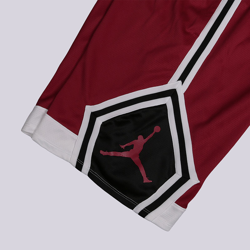 мужские бордовые шорты Jordan Rise Diamond Basketball Shorts 887438-687 - цена, описание, фото 2